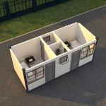 BOX SPACE Container Homes 20ft Prefab Shipping Tiny House 3 Bedroom Container