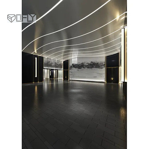 6063 T5 Aluminium Alloy Bendable Drywall Plaster LED Profile 70x15mm Oblong Anodized for Frameless Wall Light
