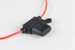 Black 30 Amp Panel Mount Fuse Holder , Automotive Inline Fuse Holders