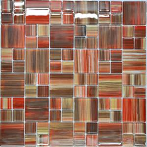 Quality Puzzal pattern crystal glass kitchen mosaic tiles wholesale