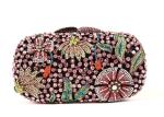 Round Shape Diamond Evening Bag , Famale Rainbow Evening Party Purse