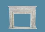 China marble Classic Grey Marble Fireplace Surround Heat Resistance For