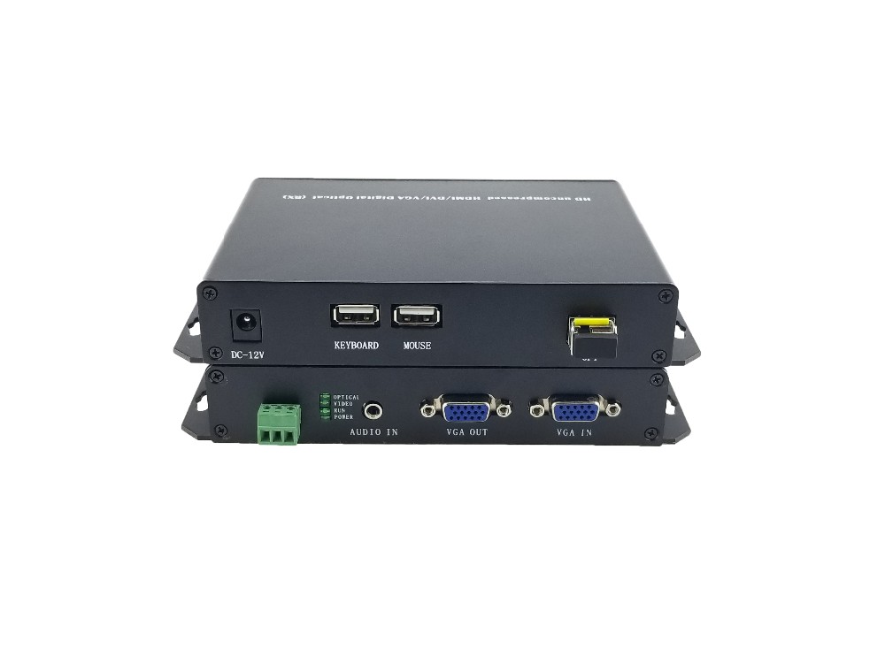 Ho-link video to fiber converter,4 Chs VGA+4 Chs Forward Audio+4 Chs RS232