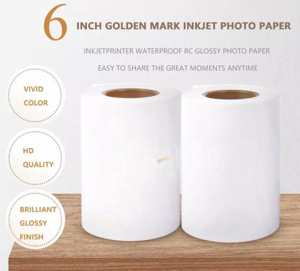 Golden Mark 6 inch 152mm 50m 240g Waterproof RC Glossy dx100 Roll Inkjet Photo