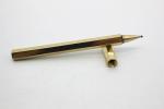 copper material logo promotion gift hexagonal metal gel pen