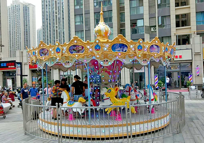 Ocean Children'S Carousel Ride Merry Go Round Carousel For Shopping Mall
