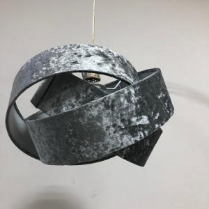 Quality Grey velvet twine globe Hardback Lamp Shade wholesale