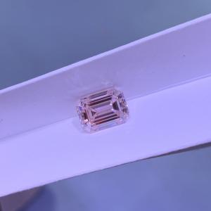 Quality 5.03 Carat Emerald Cut CVD Created Pink Diamond OEM ODM wholesale