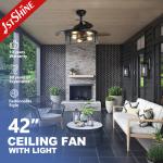 Bladeless Farmhouse Ceiling Fan With Light Small Modern Industrial