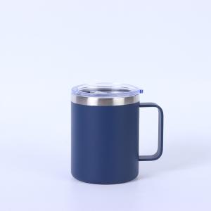 Quality Custom Logo Printed Stainless Steel Cup 12oz Double Wall Tumbler Coffee Travel Mug With Lid And Handle wholesale