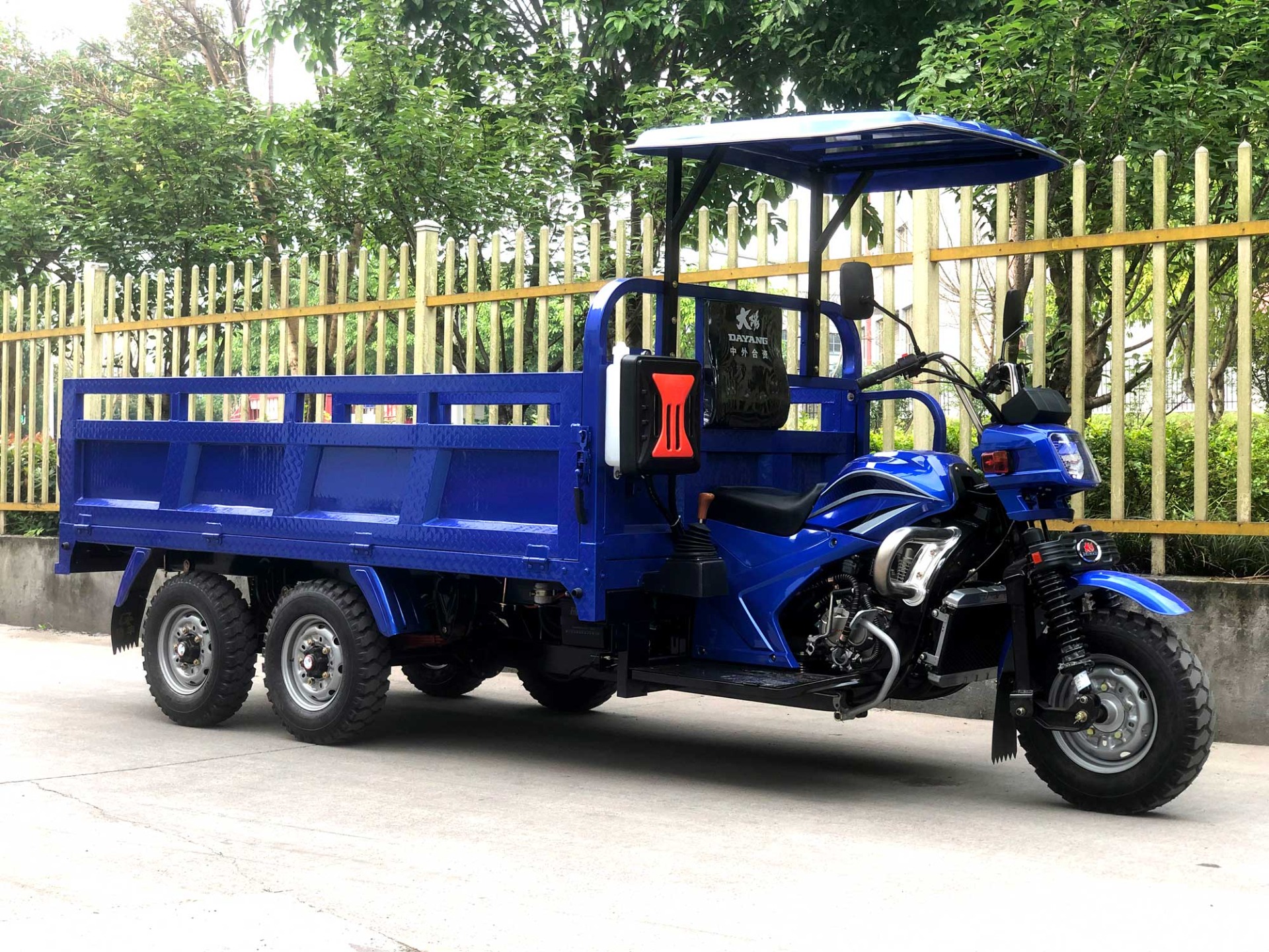 5.00-12/5.00-12 Tyre DAYANG 300cc Double Rear Axle Motorized Tricycle for Heavy Loads