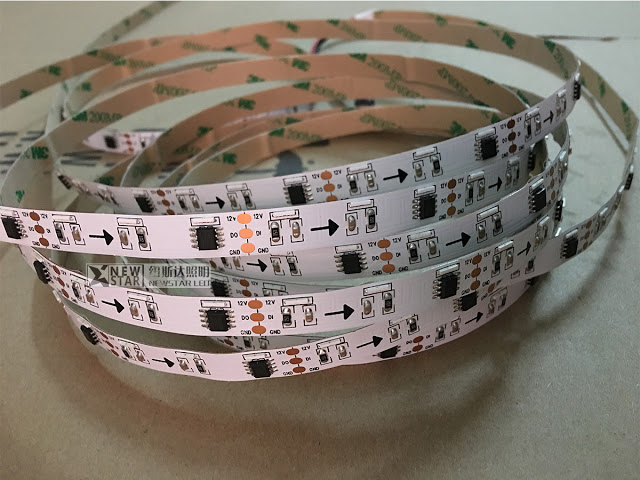 020 side view DC12V 60leds ws2811 020 rgb digital led strip programmable 335 emitting 020 strip