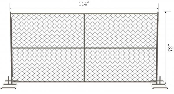 Portable 6x12ft Construction Site Security Fencing Anti Corrosion