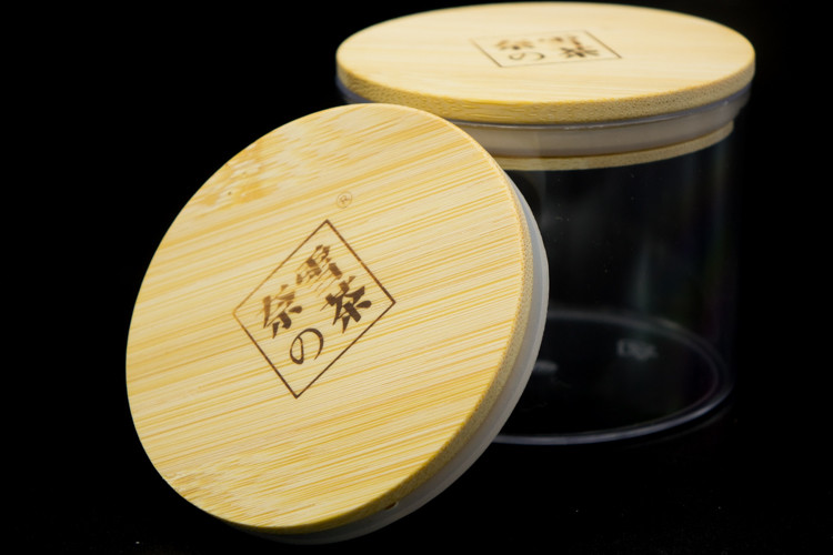 round PS Bamboo Lid Jar Storage Containers 160ml natural color