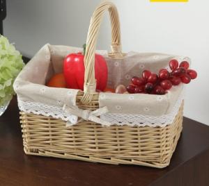 Quality Handmade Natural Willow Wicker Picnic Basket Cheap Lunch Bags Hot sale products Outdoor Lunch Basket wholesale