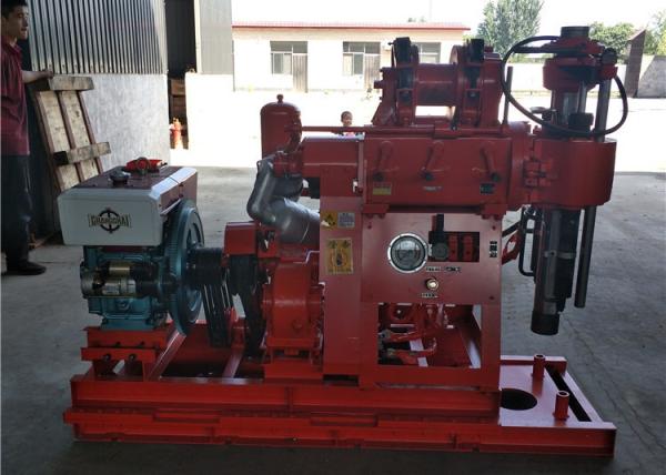 Mobile Easy Movement Wheels Trailer Mounted Drilling Rigs 200 Meters Depth