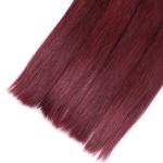 99j Burgundy Straight Brazilian Hair Peruvian Human Hair Weave Popular Sell