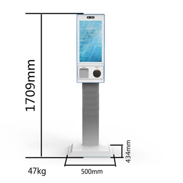27" Self Checkout Kiosk Interactive Restaurant Self Ordering Kiosk Windows