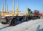 Small Logs Delivery Drawbar Skeleton Semi Trailer With Log Pillars 40 T Capacity