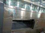 Curved Glass Butcher Meat Freezer SS304 Front Flip Lid