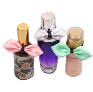 Quality Cosmetic Perfume Bottle Neck Silk Satin Ribbon Bow Tie BSCI Sedex SGS wholesale