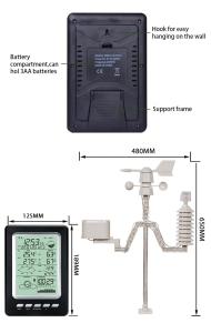 Quality Digital Display Indoor And Outdoor Weather Station With Rain Gauge WIFI wholesale