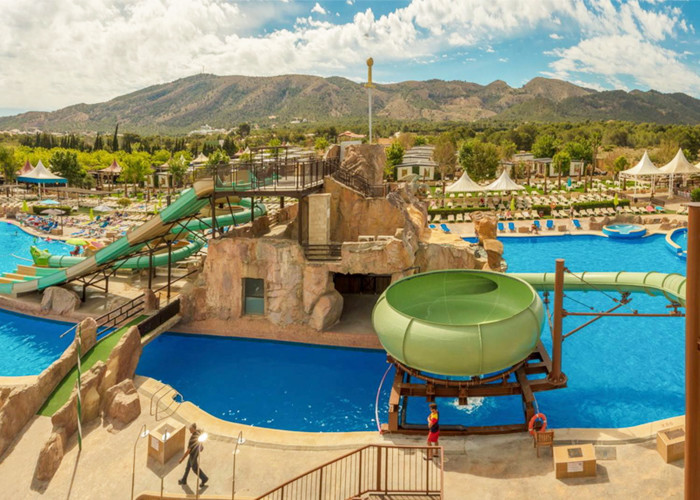 Amusement Park Space Bowl Water Slide