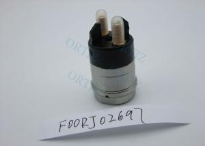 Quality F00RJ02697 BOSCH Diesel Solenoid Valve Cylindrical Shape High Accuracy Silver wholesale