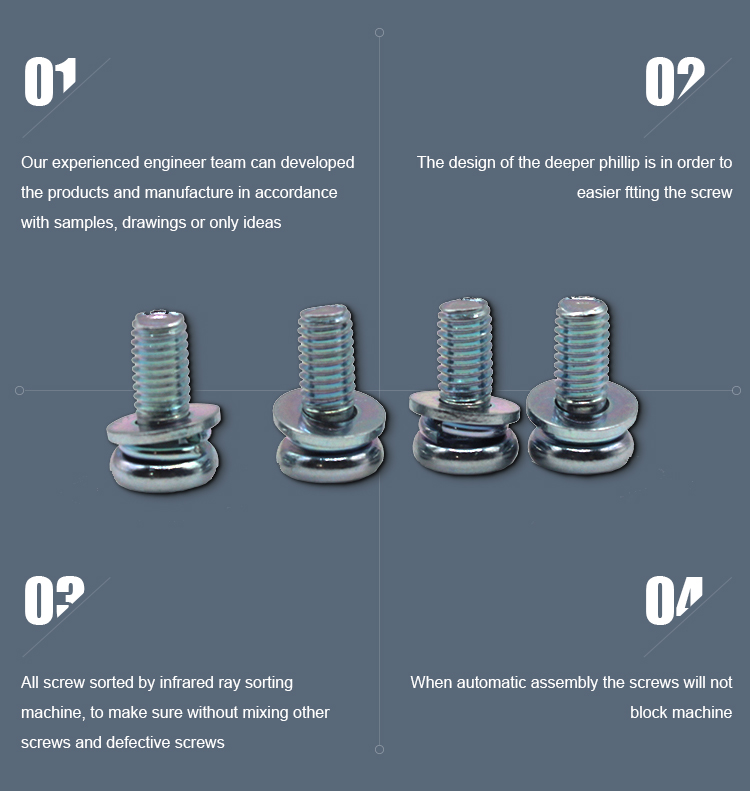 Steel Machine Screws With HEX Head Style And Cross Recess Drive Type
