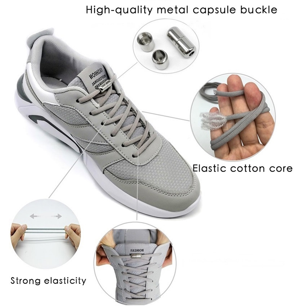 Hot Sale Colorful Athletic Shoe Laces Elastic Flat Shoelaces Lazy Canvas Shoelaces