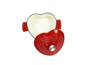Quality Heart Shaped Metal Casserole Dish Enamel Coating With Two Side Handles wholesale