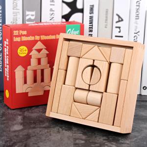 Quality Large 22PCS Jumbo Wooden Building Blocks Classic Castle 17.5cm wholesale