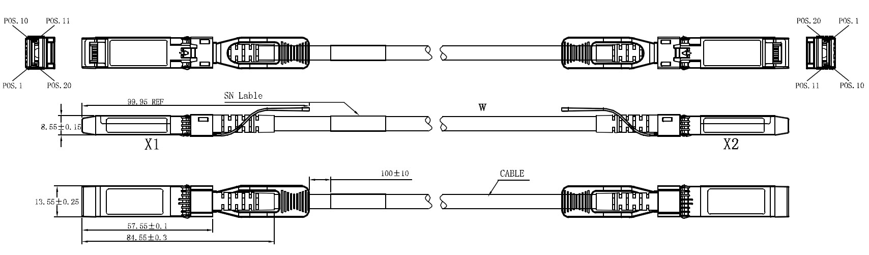 10G SFP+ to SFP+ Passive Direct Attach Copper (DAC) Cables 0.5m-15m