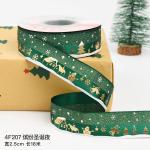 2cm 2.5cm Christmas Printed Ribbons ISO14001 Personalised Xmas Ribbon