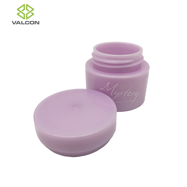 Purple 5 ML Cosmetic Cream Jar Screw Cap White Silk Screen Printing