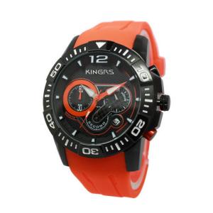Quality Stainless Steel Watches / Men's Sport Watch with Fashion Casual Silicone Band wholesale