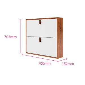 Quality Tipping 2 Drawer Horizontal Shoe Rack Storage Organizer Metal Shoe Cabinet wholesale