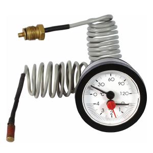 Quality 52mm 4 Bar Pressure Temperature Gauges Brass Thread Bimetallic Coil Thermometer wholesale