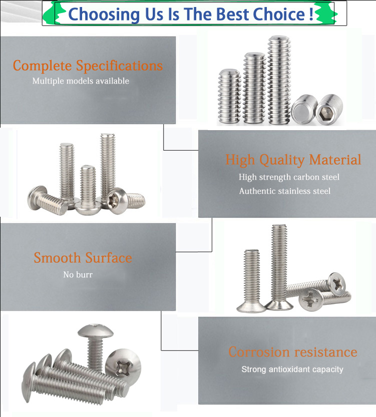 Passivated GB Cross Recessed Mushroom Head Machine Screw Stainless Steel 304 M3 M4 M5 M6 M8