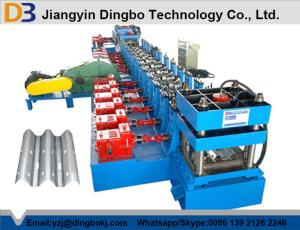 Quality Heavy Duty Highway Guardrail Roll Forming Machine with Gearbox Transmission wholesale