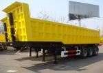 42 Cbm Carbon Steel Dump Semi Trailer For Bulk Mine / Construction Cargos