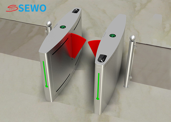 Smart Building Security Flap Barrier Gates with Easy Installation Maintenance Indoor Working Environment