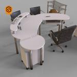 Contemporary Solid Surface Office Furniture , Boss Table For Office