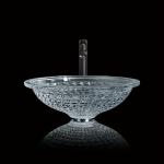 Round Crystal Wash Basins Hand Wash 415mm 140mm For Hotel Die Casting