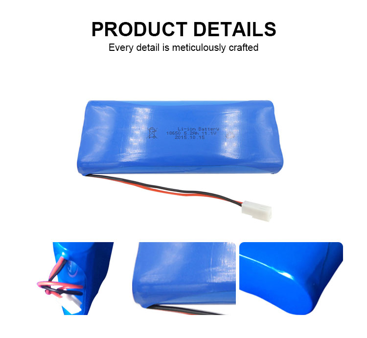 5.2AH 11.1V Lithium Ion Battery Pack Rechargeable Anode Material