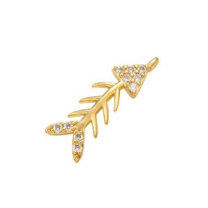 Quality Zircon Fish Bone Charm wholesale