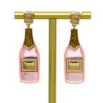 Champagne Bottle Fashion Jewelry Earrings Morganite Stud Earrings OEM ODM