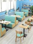 Bistro Cafe Restaurant Pub Table And Chairs Blue Leisure Booth Set UK-CT006