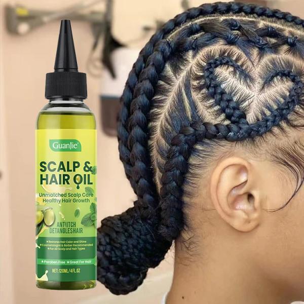 Non-Greasy Relief Tension Olive Hair Scalp Oil Message Repair Promote Growth