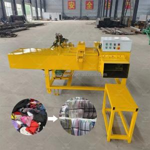 Quality 5-10KG BALE WEIGHT 7.5KW CLOTHES BALER MACHINE FOR PROFESSIONAL CLEANING RAGS BALING wholesale